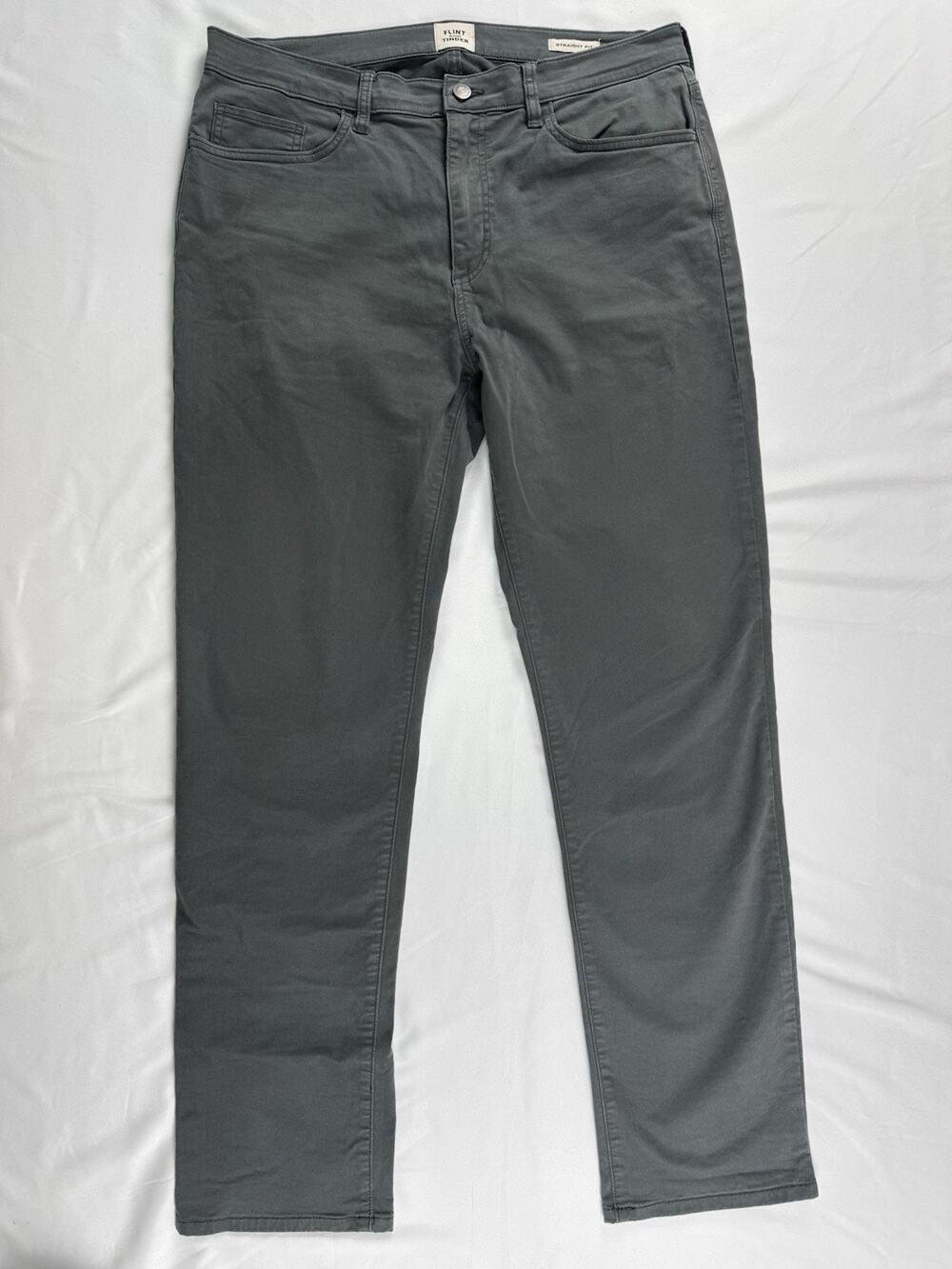 Flint and Tinder 365 5-Pocket Pant Mens 34x32 Gray Straight Leg Huckberry